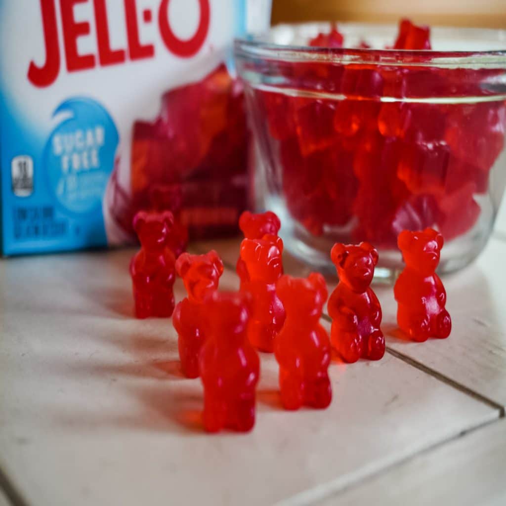 gummy bears on table