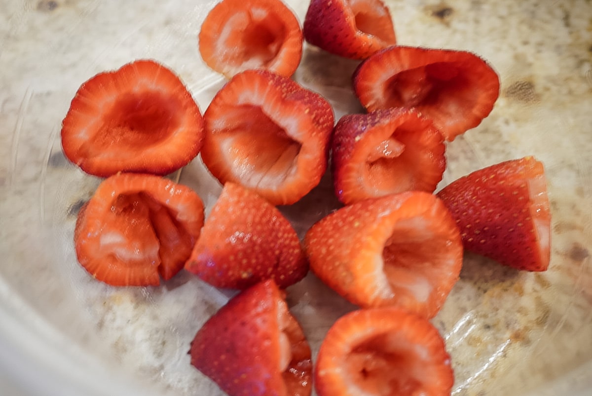 strawberries with middle removed