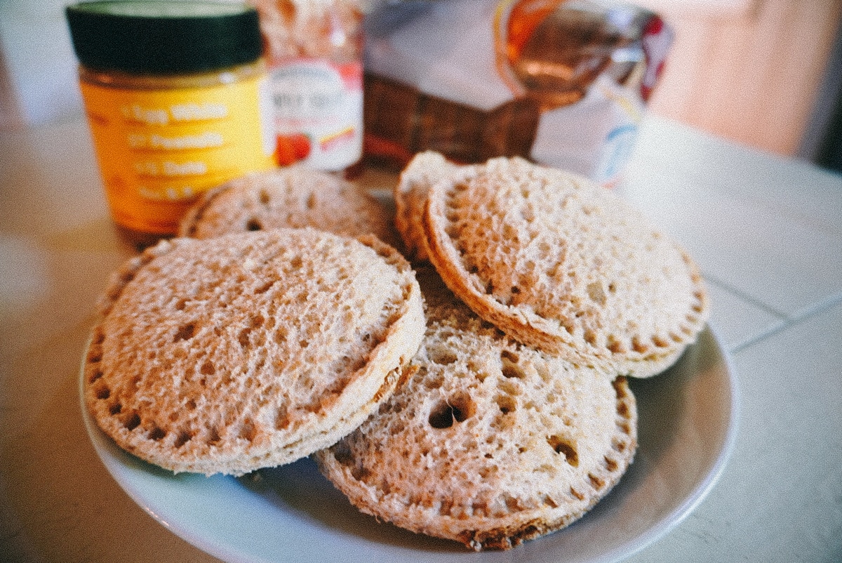 uncrustable sandwiches on a plate