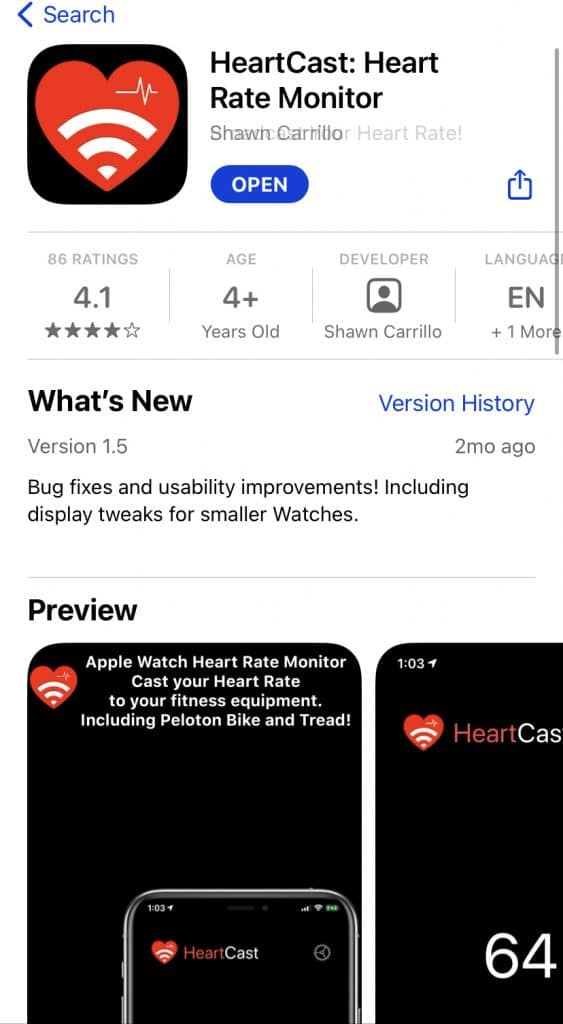 heartcast app in the apple store