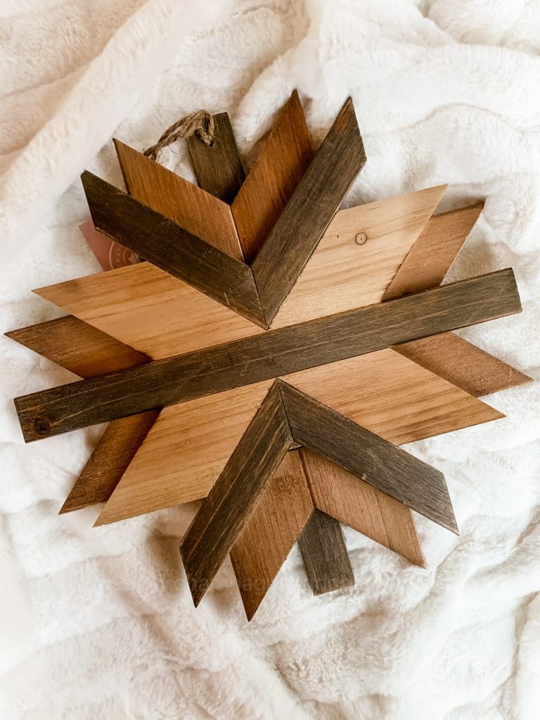 wooden snowflake