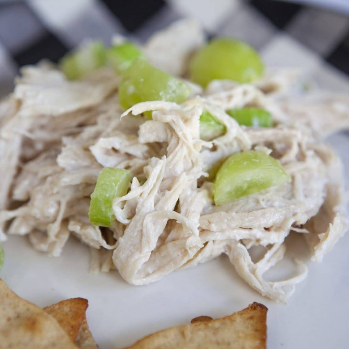 instant pot chicken salad on a plate