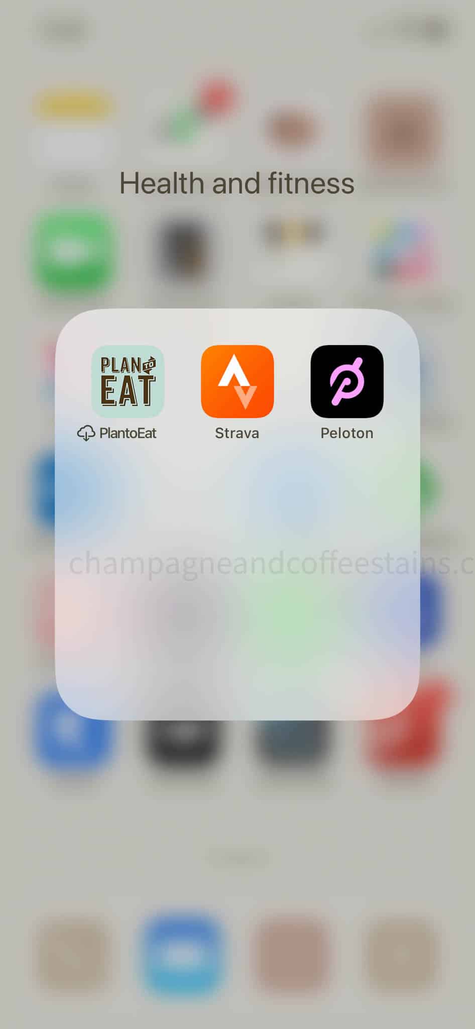 iphone screen with peloton app icon