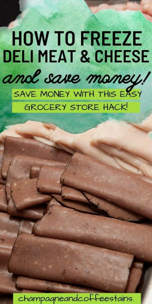 how to freeze deli meat and cheese pinterest pin