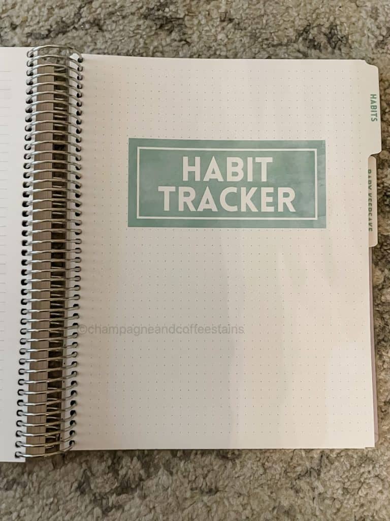 habit tracker label