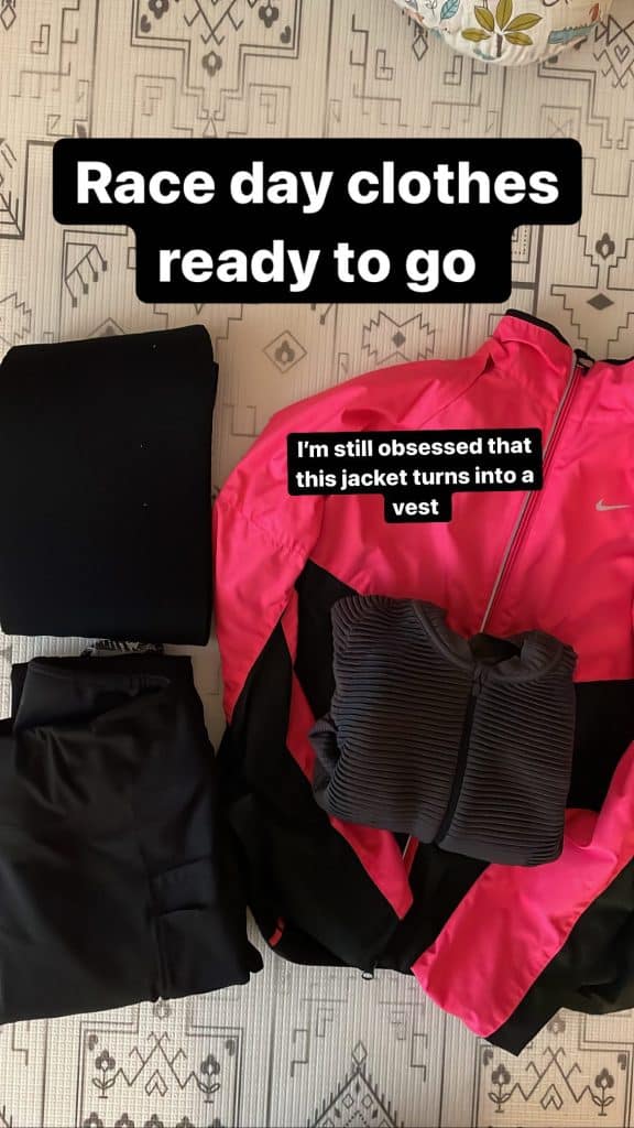 race day clothes flatlay