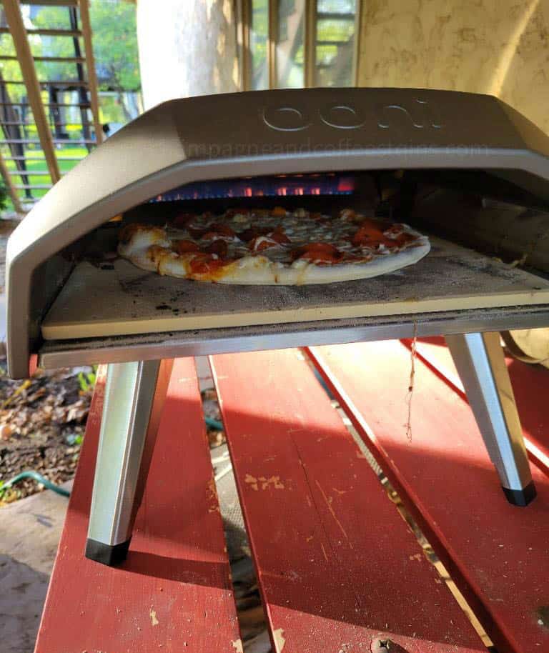 pizza inside ooni oven