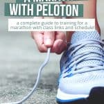 train for marathon with peloton pinterest pin