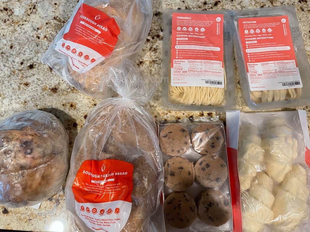 wildgrain box of pastas, bread and cookies