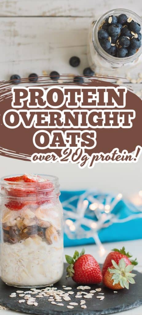 protein overnight oats pinterest pin