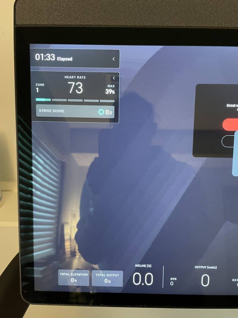 peloton treadmill screen