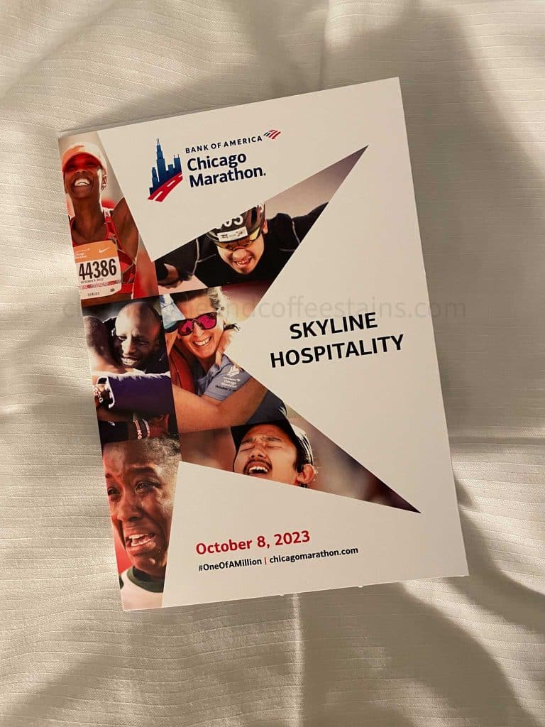 front of the hospitality packet
