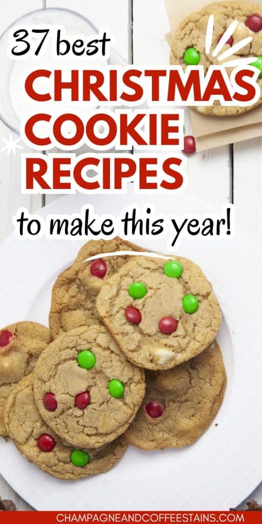 christmas cookie recipe with image of a mm cookie