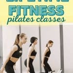 women doing pilates with text that says what you need to know about lifetime fitness pilates