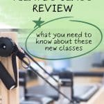 pilates reformer with text that says lifetime fitness pilates class review